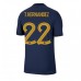 Frankrijk Theo Hernandez #22 Voetbalkleding Thuisshirt WK 2022 Korte Mouwen